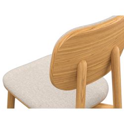 Стул с обивкой Saga, рогожка, бежевый