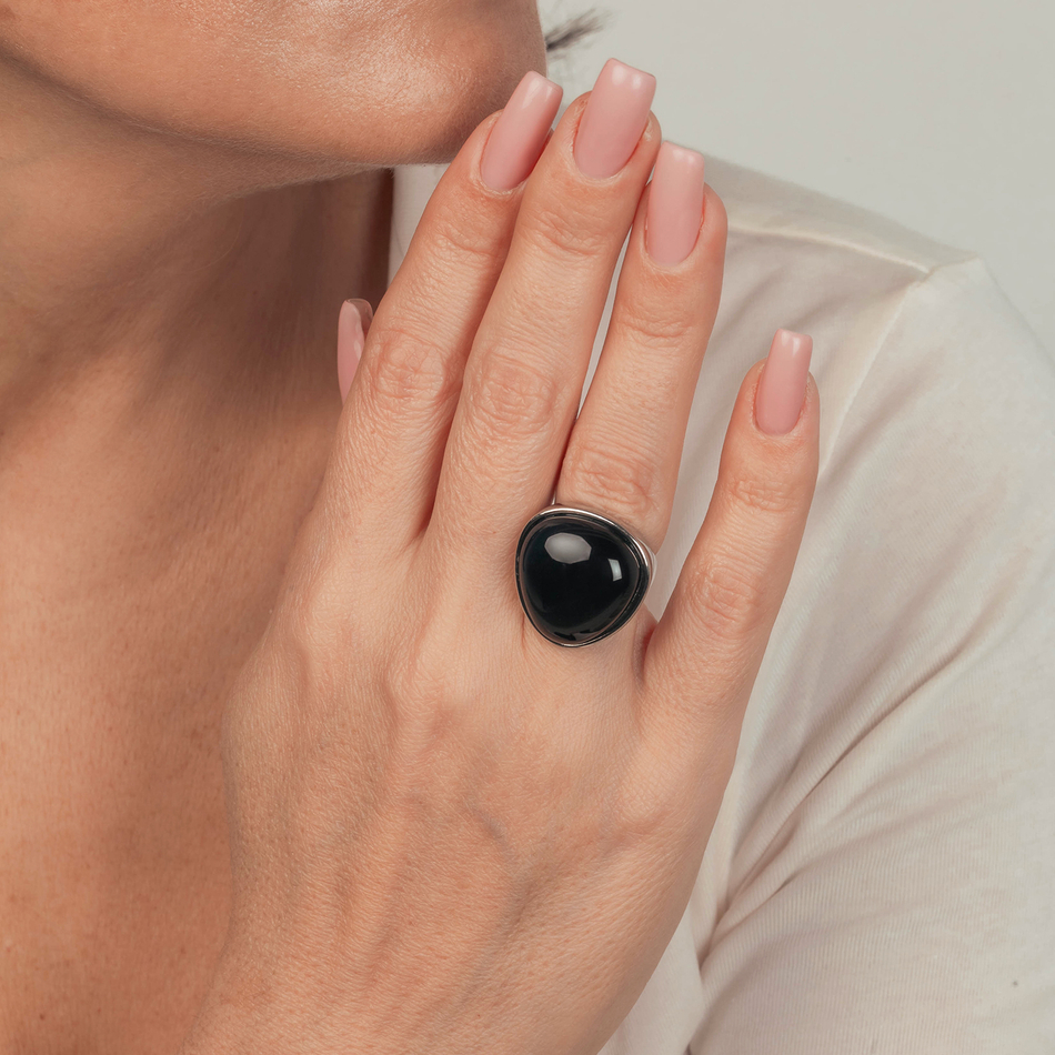 Кольцо Possebon Agata Preto K0916.4 16 S