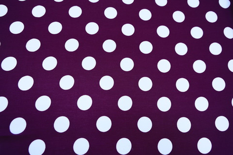 Вискоза фиолетовая в белый средний горох