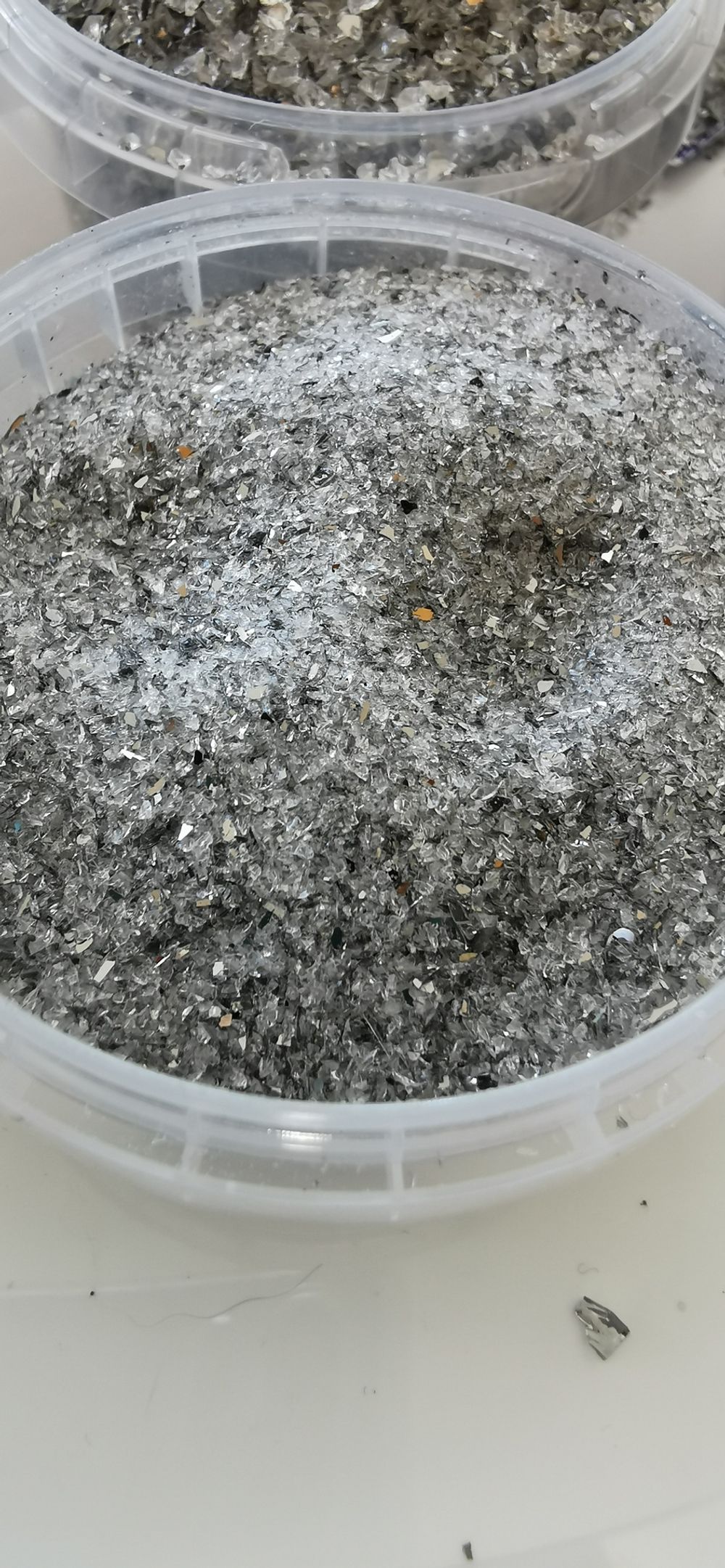 Стеклянная крошка Зеркальная двусторонняя фракция 1