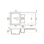 Мойка Omoikiri Sakaime 100-2-PL Tetogranit | Платина