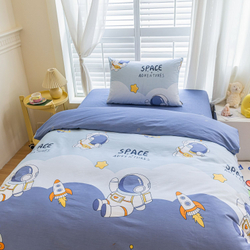 Комплект постельного белья на резинке Сатин Люкс KIDS 100% хлопок CDKR065 1.5-спальный наволочки 50x70