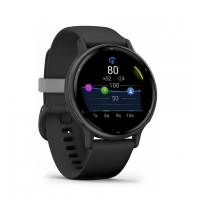Умные часы Garmin Vivoactive 5 Slate Aluminum Bezel with Black Case and Silicone Band (010-02862-5A)