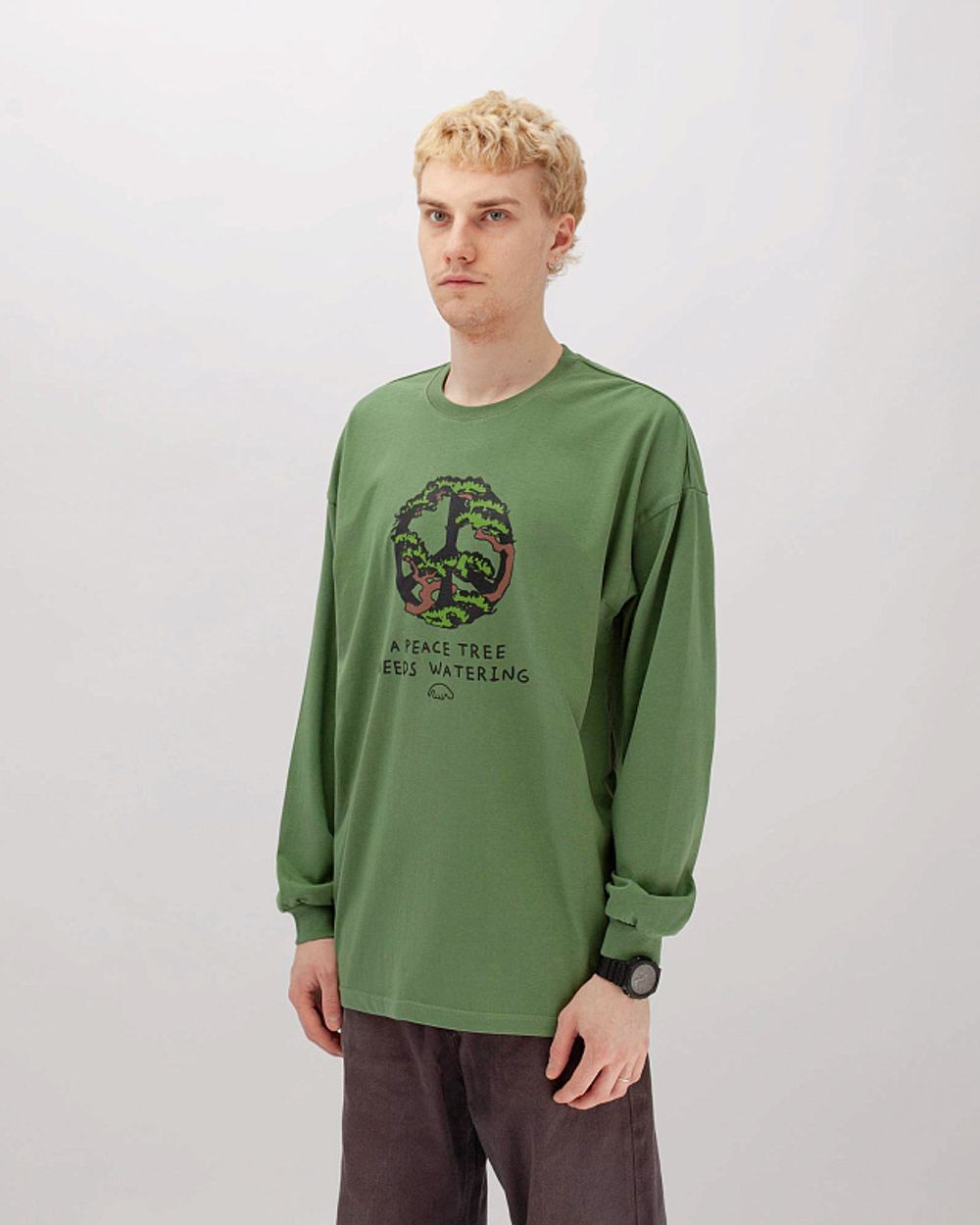 Лонгслив Anteater Peace Tree Зеленый