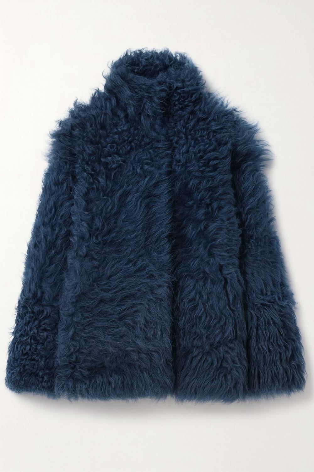 Дубленка двусторонняя синяя