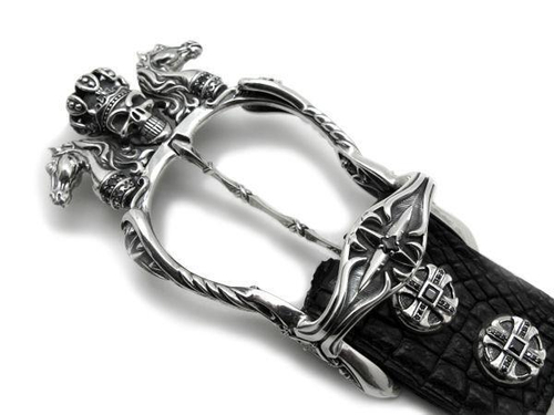 Пряжка для ремня из серебра King of Night AZBk-011.