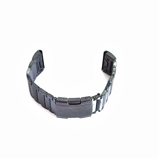 Браслет титановый QuickFit 26 мм для Garmin Fenix 7x 6x 5x, Tactix 7 Delta, Enduro 2, Instinct 2X быстросъемный (Черный)