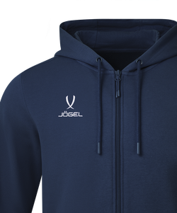 Флисовое худи на молнии ESSENTIAL Cotton Fleece FZ Hoodie, темно-синий