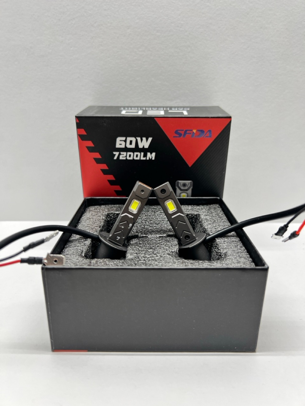 H1 / Автомобильные светодиодные лампы, H1, 120W, 7200 LM, 12 вольт, SFIDA LED V19, Cфида Девятнадцать, TG (2 шт. / комплект)