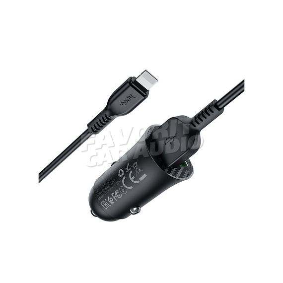 АЗУ 2USB HOCO Z39 3000mA пластик QC3.0 кабель 8 pin черный