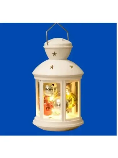 Фонарь светодиодный с гирляндой новогодний