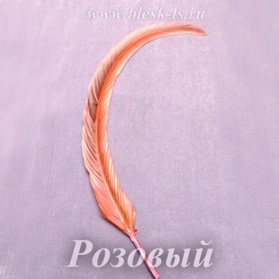 Перо петуха 25-30 см, Розовый