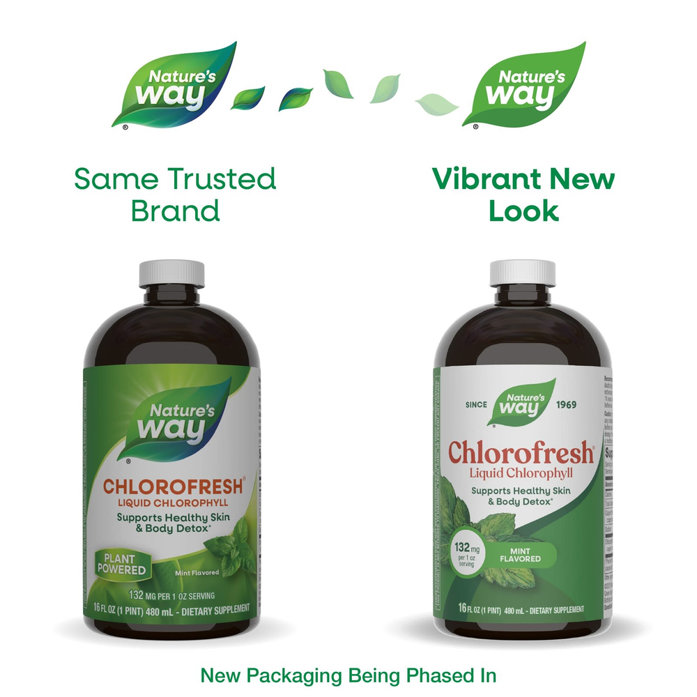 Nature's Way, Chlorofresh®, жидкий хлорофилл, мята, 480 мл (16 жидк. унций)
