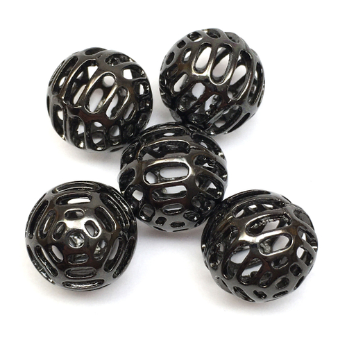 Бусины для украшений 12 мм, черный родий