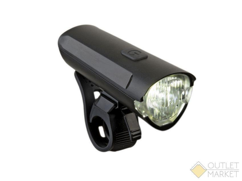 Фара 1 диод повышенная яркость 150 люмен/2ф. A-ZOOM 150 lm, быстросъем. черная (20) с батар.AUTHOR