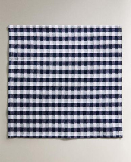 ZARA HOME НАБОР САЛФЕТОК В КЛЕТКУ ВИШИ (2 ШТ.), СИНИЙ