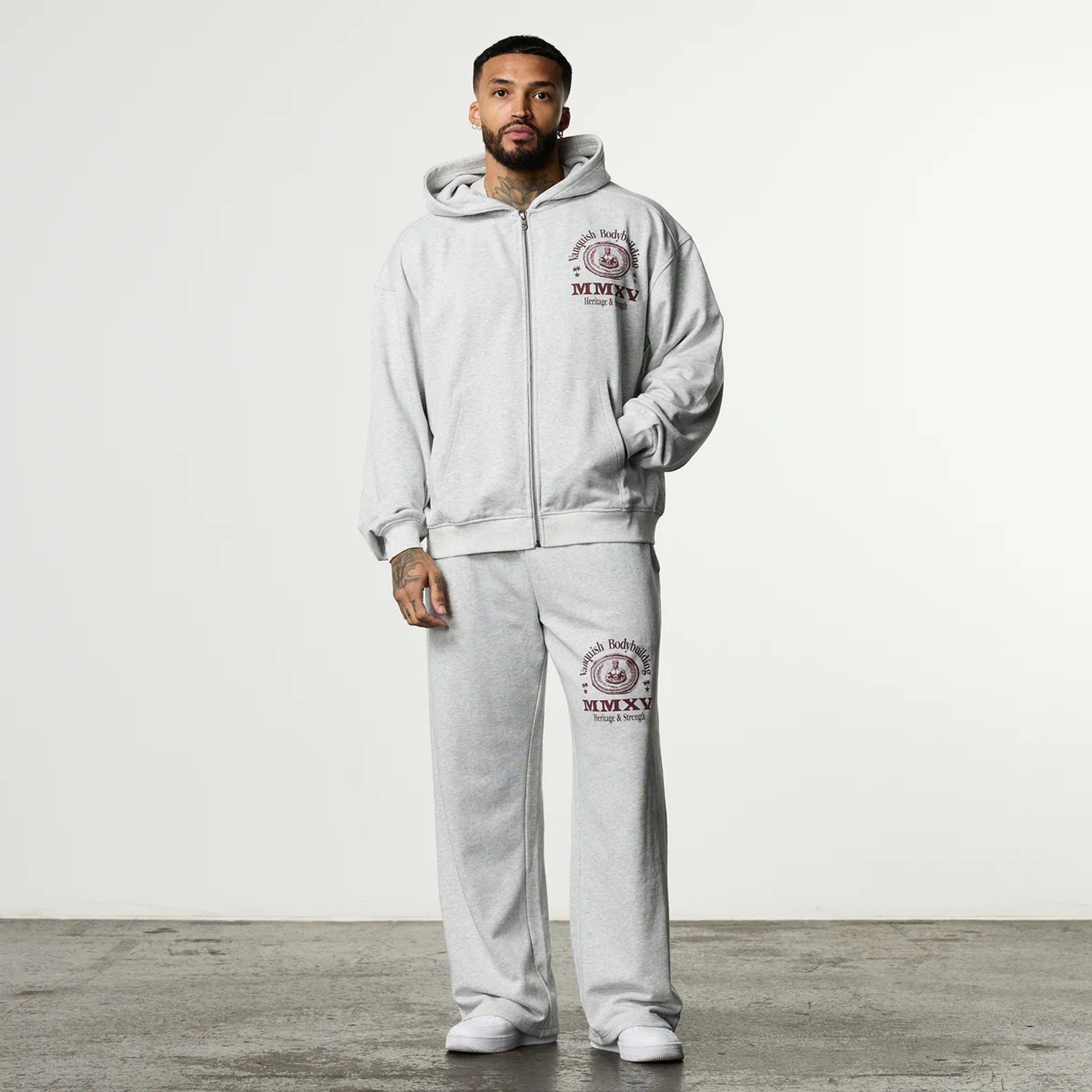 Толстовка VANQUISH Heritage Zip Hoodie Grey