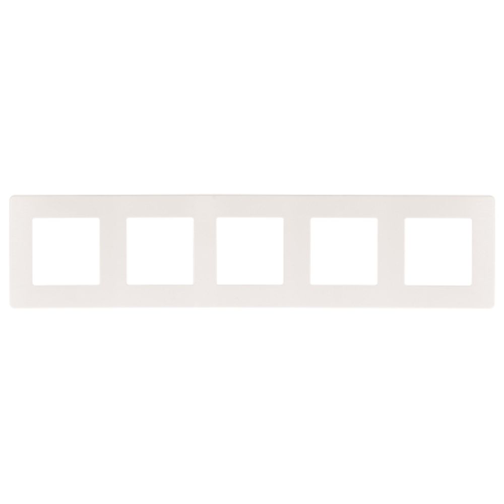 Рамка для розеток и выключателей ЭРА Серия 12 12-5105-01 на 5 постов, Сатин, белый