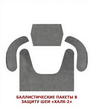 Баллистические пакеты для защиты шеи ХАЛК-2, MIMICRYA, Арамид 16 слоев, Бр1