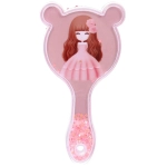 Расческа массажная детская «ДЕВОЧКИ», блестки, микс 4 дизайна, 17,5*5,2см (пакет с подвесом)