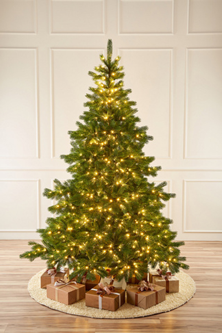 Ель искусственная с лампочками Монблан Флеш Elite 2,1м металл 100% Литые веточки МаксКристмас