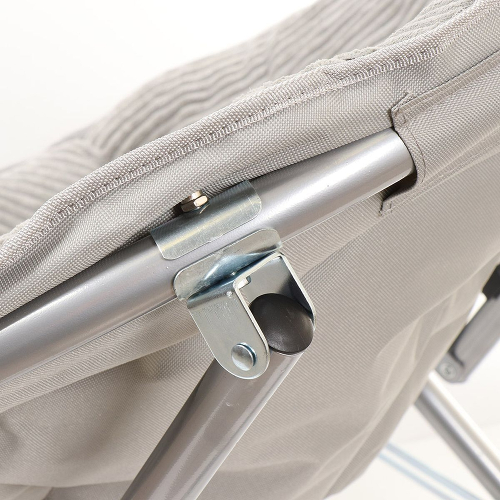 Кресло складное 82х82х72 см, Гриб, серое, вельвет, 100 кг, Green Days