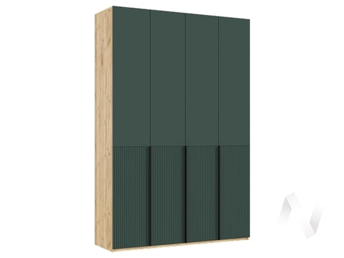 Шкаф 4-х ств.(1600) Марвэл (дуб крафт/браш мени грин)