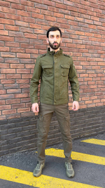 Куртка олива стойка воротник