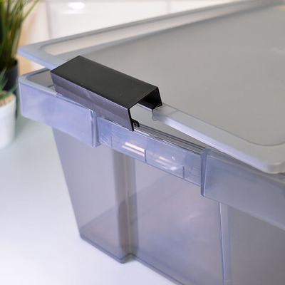 Ящик для хранения 7,5л "Хенди", черный/прозрачный