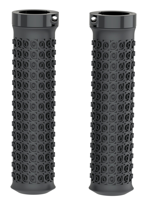 Грипсы H27 OneSideLock 132мм резиновые сверпроч. TPR, с антисколь. рисунком. c 1 фикс. черные