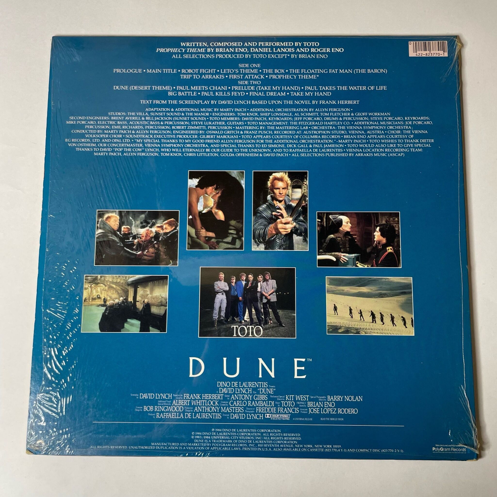 Винтажная виниловая пластинка LP Dune Дюна Motion Picture Soundtrack (USA 1984)