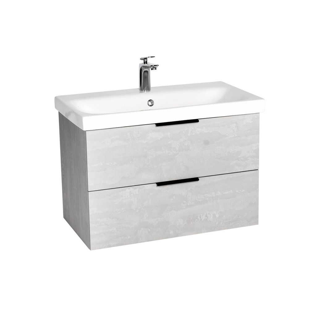 Тумба VIANT "Берлин" MODUO 80 2 ящика подвесная цемент 441х766х520