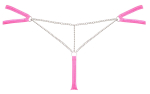 Пикантные трусики-стринги Chainty с цепочками (Размер: S-M) (Цвет: розовый)