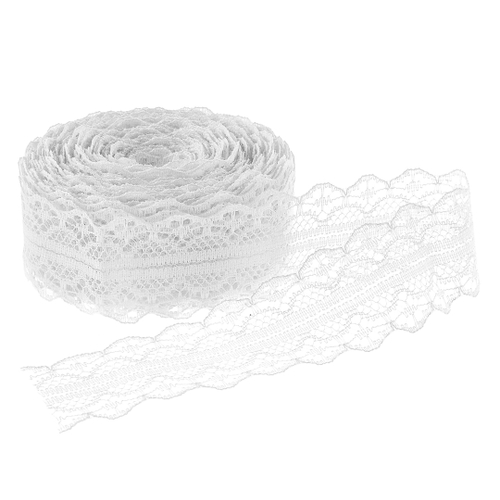 Лента Тонкое Кружево, Белый 3 см К