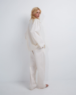 Рубашка на кулисе из хлопка экрю