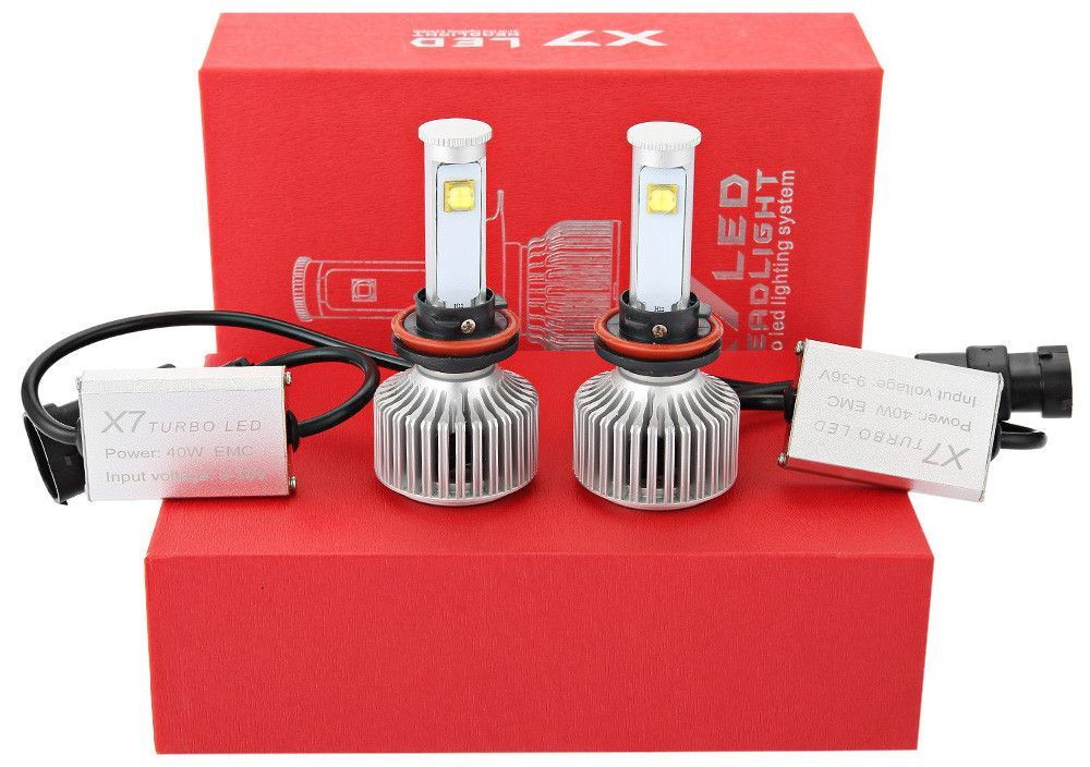 Светодиодная лампа H11/H8/H9 X7 Led, комплект 2шт