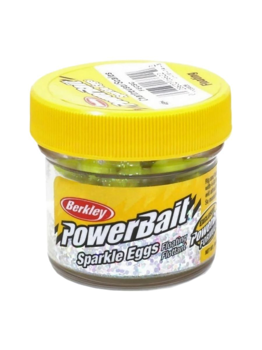 Приманка икра плавающая с блестками Berkley PowerBait Sparkle Power Eggs Floating Magnum, 14 г, 40 шт, Chartreuse with Scales