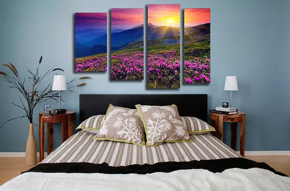 Модульная картина "Рассвет в горах"