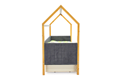 Детская кровать-домик мягкий Бельмарко Svogen дерево-графит