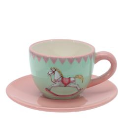 GAEM Набор чашка с блюдцем "Лошадка", 250 мл, L15 W15 H8 см