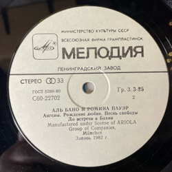 Винтажная виниловая пластинка LP Al Bano and Romina Power, Аль Бано И Ромина Пауэр (СССР 1985) Felicita