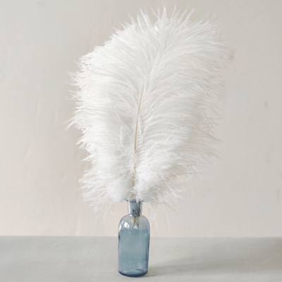 Перо страуса белое 30 - 35 см.