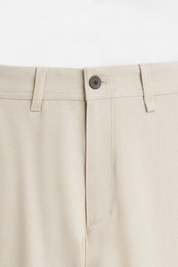 ZARA БРЮКИ КОМФОРТНОЙ ПОСАДКИ ИЗ РЕЛЬЕФНОЙ ТКАНИ, БЕЖЕВЫЙ