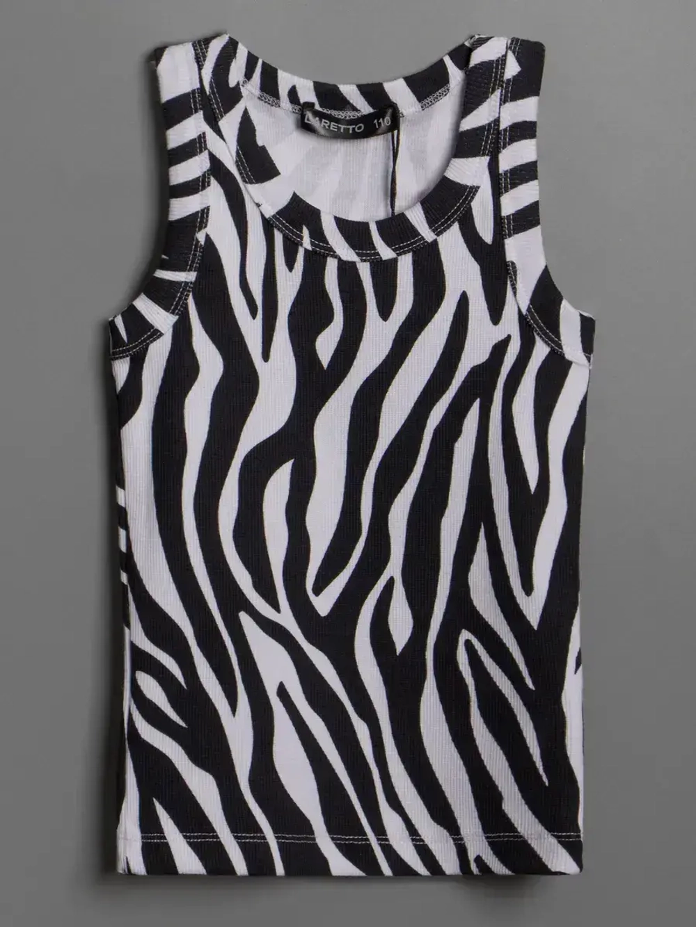 Майка для девочки на лето в рубчик