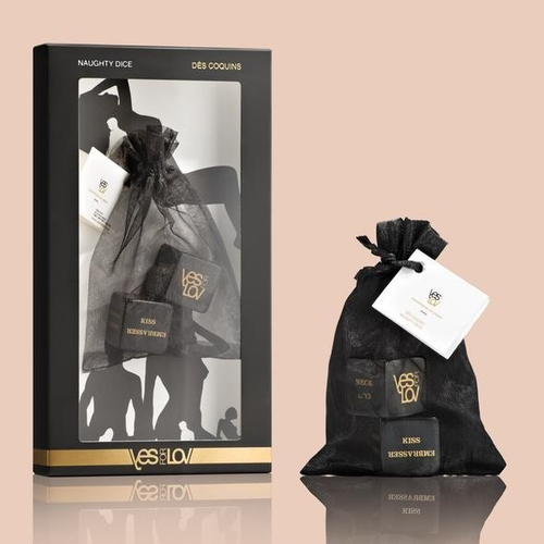 Черные игровые кубики для пар YESforLOV