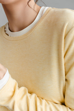 Лонгслив лимонный