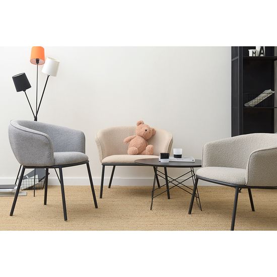 Лаунж-кресло paal, букле, серое