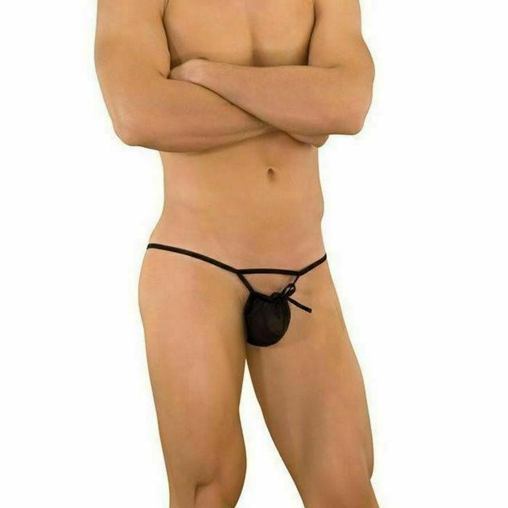 Мужские трусы стринги черные La Blinque LB15135
