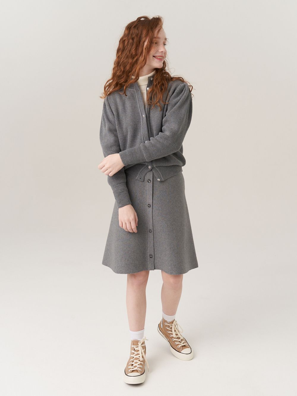 Кардиган для девочки AT1058 серый