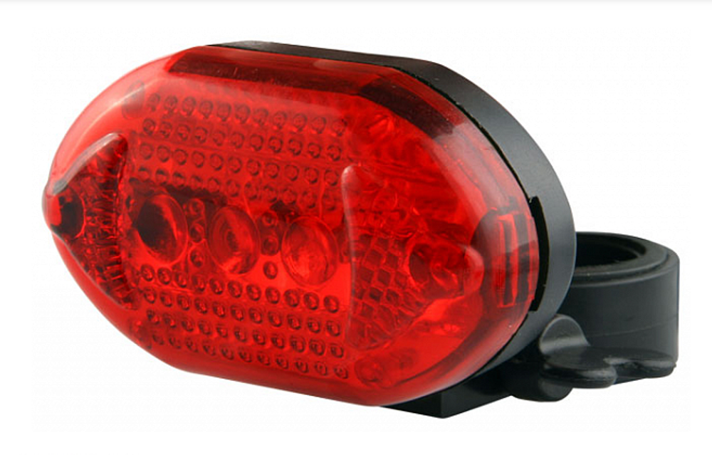 Фонарь задний моде JY-500, 5 светодиодов, 3 режима, красно-черный арт.560003 (10216170/290521/0155218, Китай)